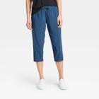 Women's Mid-rise Stretch Woven Tapered Leg Capri Leggings 21 - All In Motion Blue