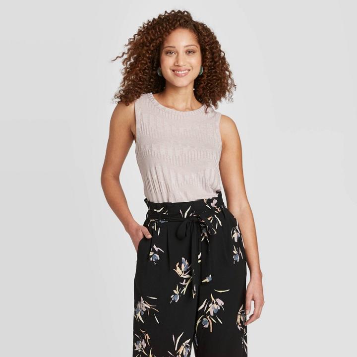 Women's Jacquard Tank Top - A New Day Purple