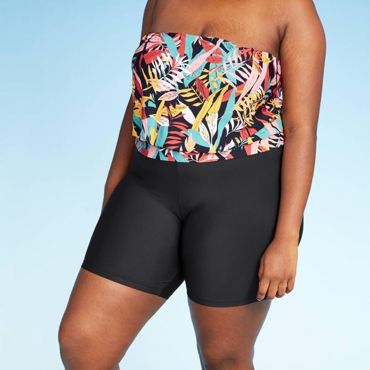 Women's Plus Size Classic Bike Bikini Bottom - Sea Angel Black 1x, Women's,