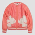 Junk Food Girls' Mickey Mouse Graphic Bomber Jacket - Pink