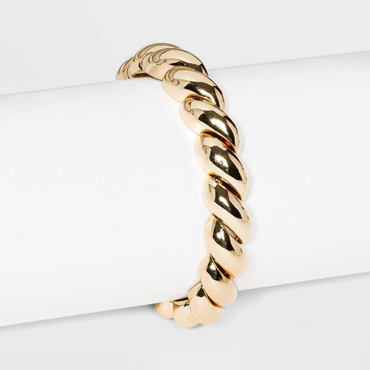 Sugarfix By Baublebar Bold Croissant Stretch Bracelet - Gold