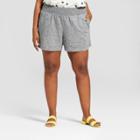 Women's Plus Size Linen Shorts - A New Day Black