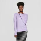 Women's Crewneck Pullover Sweater - A New Day Lavender (purple)