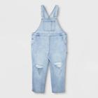 Women's Plus Size Oversized Denim Overalls - Wild Fable Light Wash