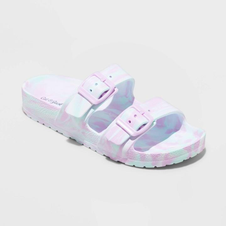 Kids' Noa Slip-on Footbed Sandals - Cat & Jack Purple