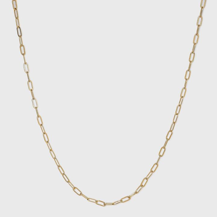 14k Gold Plated 16 Paperlink Chain Necklace - A New Day