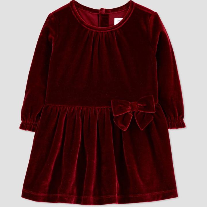 Toddler Girls' Velvet Long Sleeve Dress - Just One You Made By Carter's