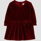 Toddler Girls' Velvet Long Sleeve Dress - Just One You Made By Carter's