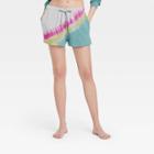Women's Tie-dye Butter French Terry Lounge Shorts - Colsie Gray