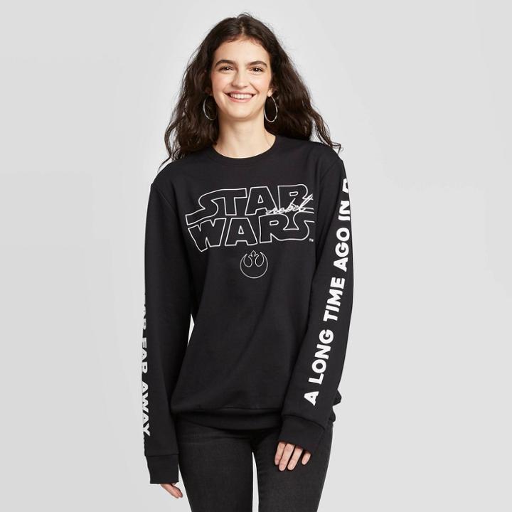 Women's Star Wars Galaxy Rebel Sweatshirt (juniors') - Black
