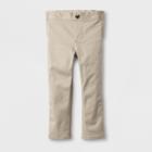 Toddler Boys' Adaptive Uniform Chino Pants - Cat & Jack Khaki 2t, Boy's, Beige