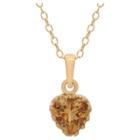 3/4 Tcw Tiara Citrine Crown Pendant In Gold Over Silver, Women's