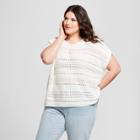 Women's Plus Size Pullover Sweater - A New Day White