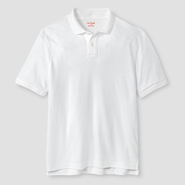 Boys' Interlock Uniform Polo Shirt - Cat & Jack White