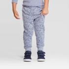 Toddler Boys' Fleece Stars Joggar Pants - Cat & Jack Gray/navy 12m, Toddler Boy's, Blue