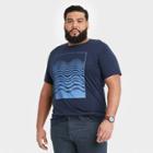 Men's Tall Standard Fit Short Sleeve Crewneck Graphic T-shirt - Goodfellow & Co Blue/shapes