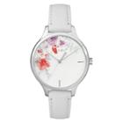 Women's Timex Crystal Bloom Watch With Leather Strap - White Tw2r66800jt