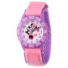 Girls' Disney Minnie Mouse Purple Plastic Time Teacher Watch - Pink, Girl's