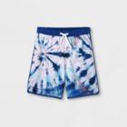 Plusboys' Tie-dye Swim Trunks - Art Class Blue