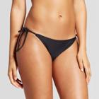 Women's String Bikini Bottom - Xhilaration Black
