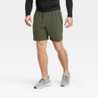 Men's Stretch Woven Shorts - All In Motion Olive Green S, Men's, Size: Small, Green Green