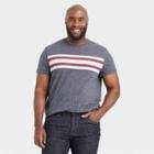 Men's Tall Standard Fit Short Sleeve Striped Crew Neck T-shirt - Goodfellow & Co Xavier Navy