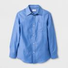 Boys' Long Sleeve Button-down Shirt - Cat & Jack Blue S, Boy's,
