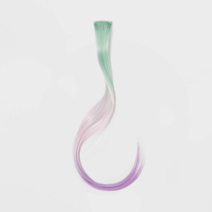 Wavy Tie Dye Hair Extension Metal Comb Snap Clip - Wild Fable