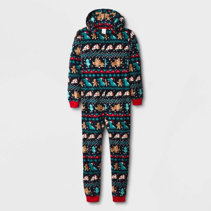 Kids' Dinosaur Fair Isle Union Suit - Cat & Jack Black