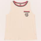 Junk Food Women's Plus Size Land Of The Fun Ringer Tank - White