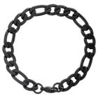 Men's West Coast Jewelry Blackplated Stainless Steel Brushed Finish Figaro Chain Bracelet, Black