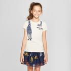 Petitegirls' Short Sleeve Giraffe Graphic T-shirt - Cat & Jack Ivory M, Girl's, Size: