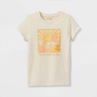 Girls' 'keep Growing' Short Sleeve Graphic T-shirt - Cat & Jack Cream