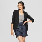 Women's Ponte Knit Blazer - A New Day Black