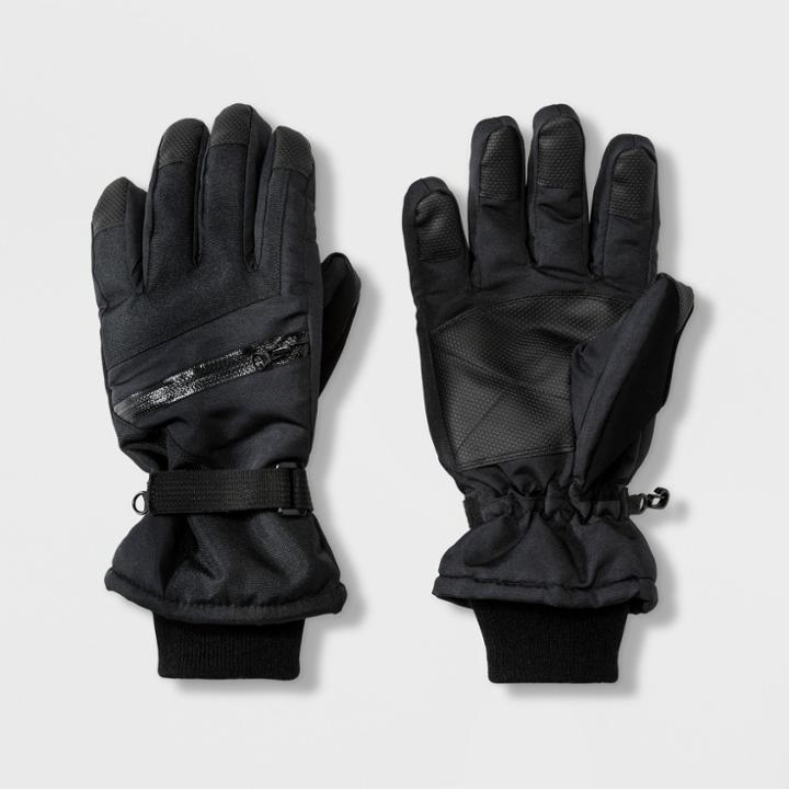 Men's Ski Glove Gloves - Goodfellow & Co Black