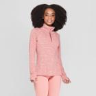 Women's Long Sleeve 1/4 Zip - C9 Champion Rock Brick Red Heather