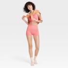 Women's Seamless Shortie Shorts - Colsie Coral Pink