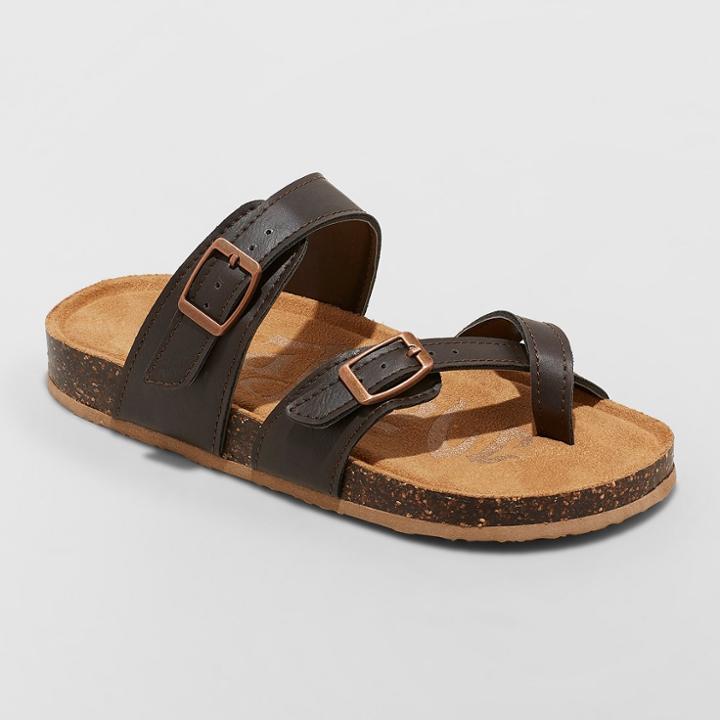Girls' Mad Love Flynn Comfort Footbed Sandals - Brown