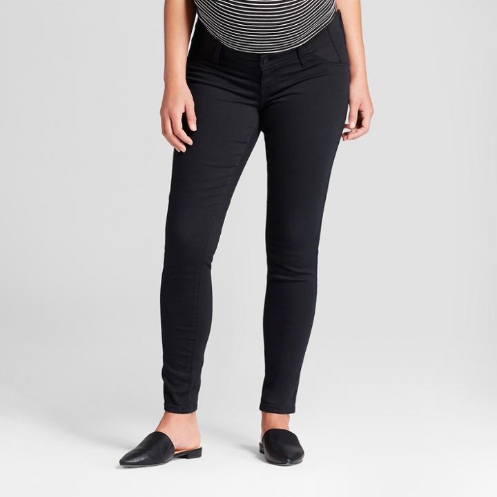 Maternity Inset Panel Skinny Jeans - Isabel Maternity By Ingrid & Isabel Black