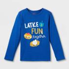 Boys' Adaptive Hanukkah Long Sleeve Graphic T-shirt - Cat & Jack Blue