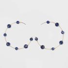 Stationed Bead Hoop Earrings - A New Day Blue