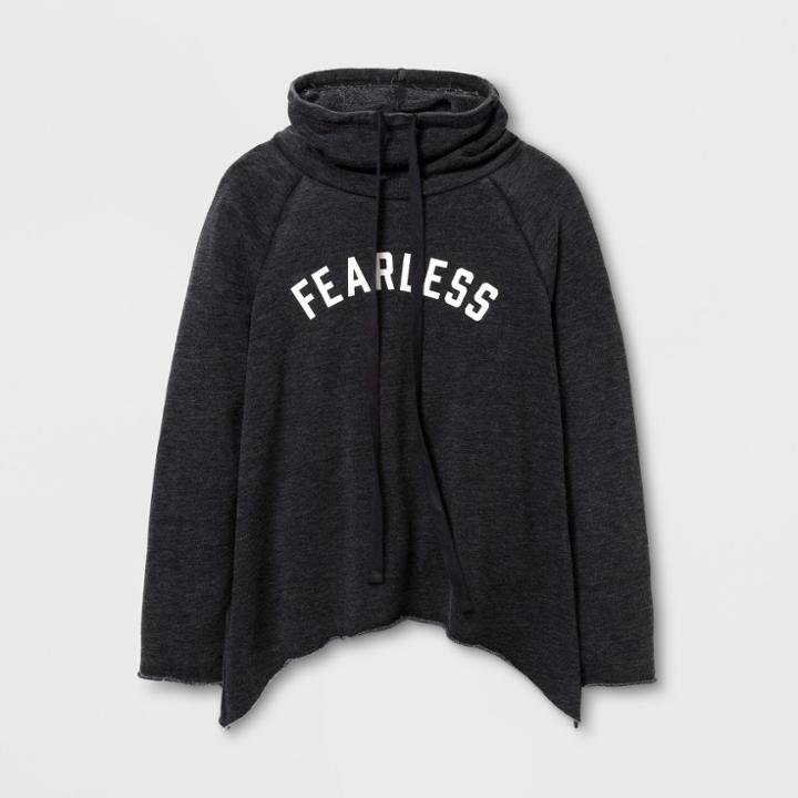Grayson Social Girls' Fearless Graphic Sweatshirt - Black