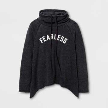 Grayson Social Girls' Fearless Graphic Sweatshirt - Black