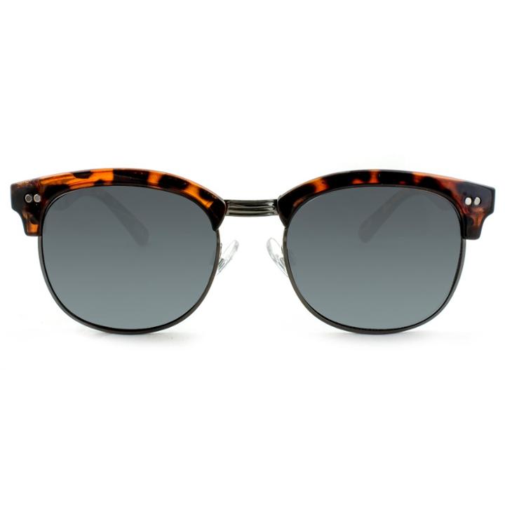 Men's Clubmaster Sunglasses With Smoke Lenses - Goodfellow & Co Brown,