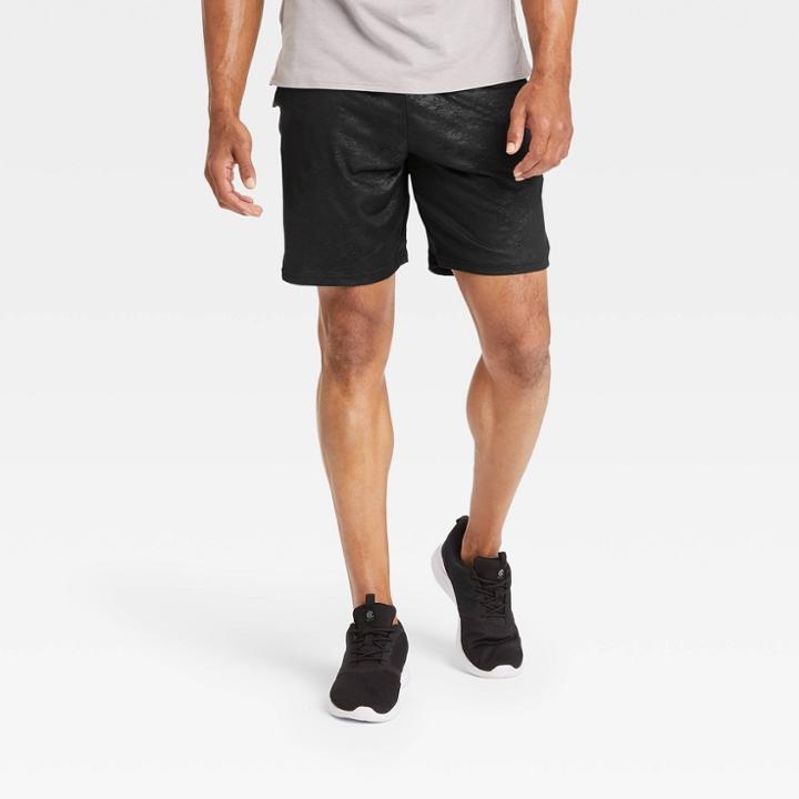 Men's Camo Training Shorts - All In Motion Black