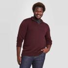 Men's Tall Regular Fit Mock Turtleneck Pullover Sweater - Goodfellow & Co Burgundy