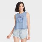 Mighty Fine Women's Betty Boop Bow Stars Graphic Tank Top - Blue