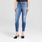 Women's Jeans High Rise Raw Hem Jeggings - Mossimo