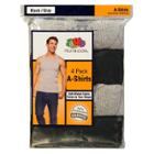Fruit Of The Loom Men's A-shirts 4-pack - Black/gray
