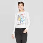 Target Women's Stranger Things Eleven, Friends Don't Lie Long Sleeve Cropped T-shirt (juniors') - White